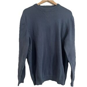 Eddie Bauer Men's Tall XL Cotton Sweater Slate Blue